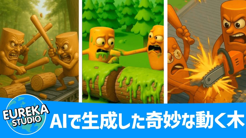 AIで生成した奇妙な動く木