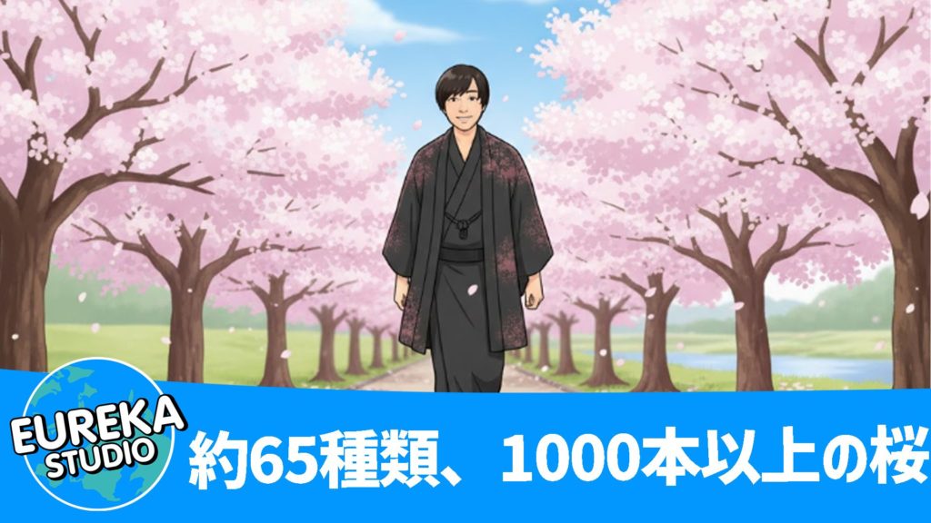 約65種類、1000本以上の桜